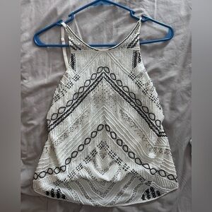 Vintage Patterned B&W top